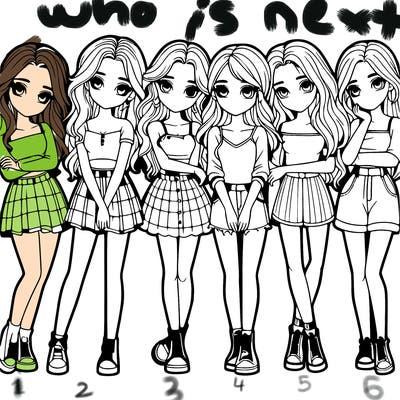 a group of girls realistic