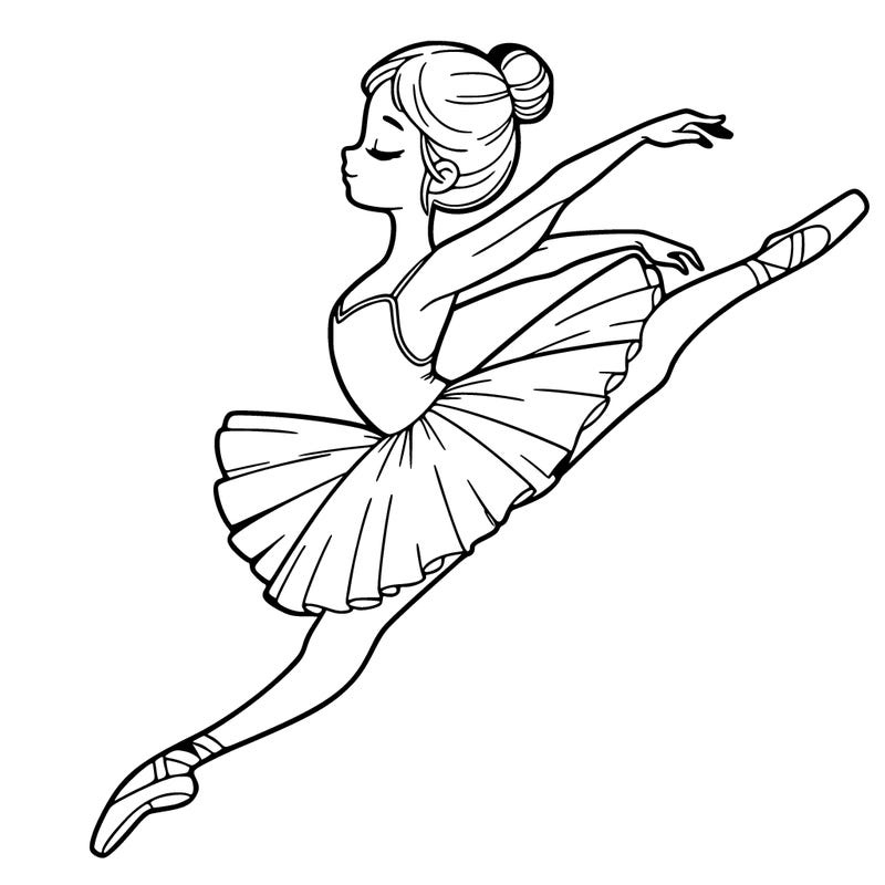 ballerina on point doing a leap with an arched back