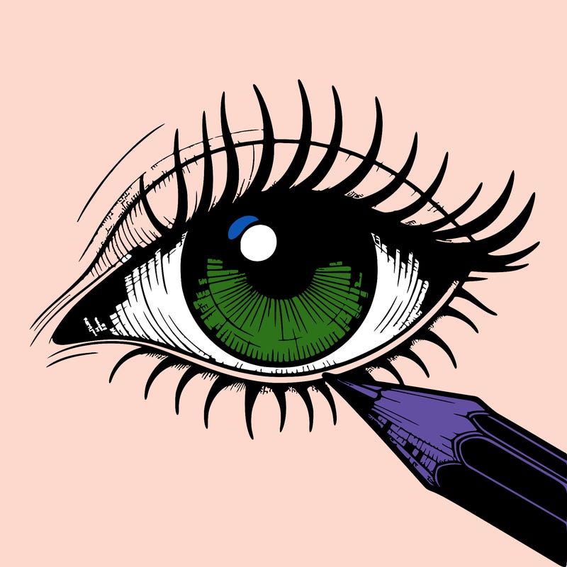 eye drawing pencil