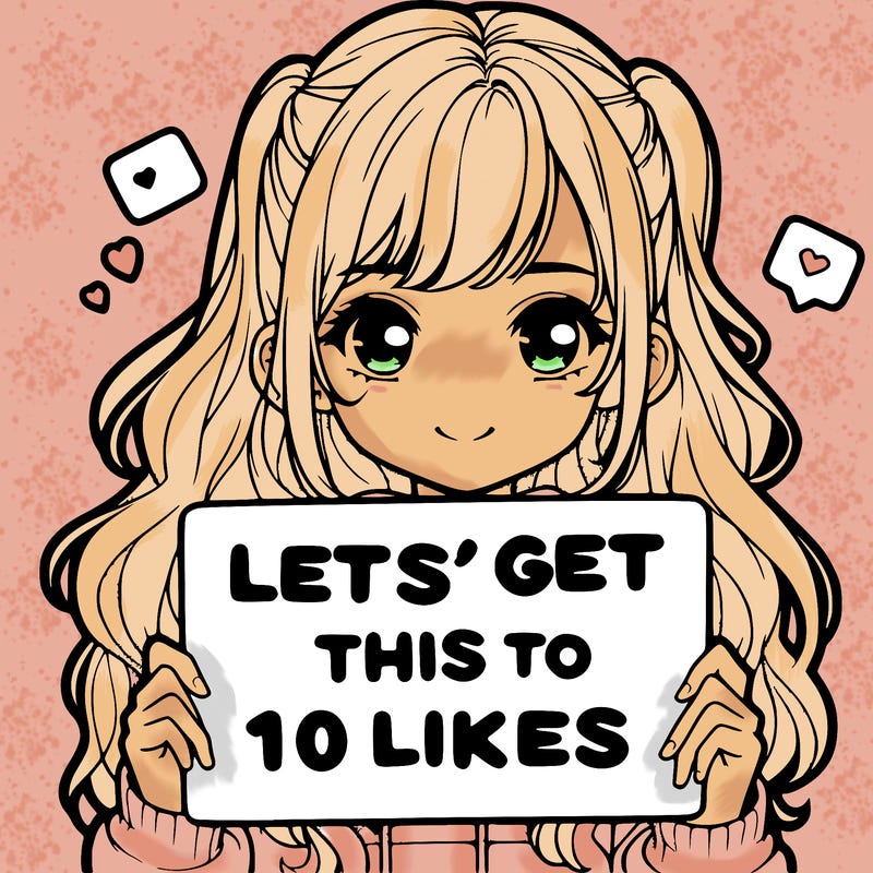 girl holding up sign that says let’s get this to 10 likes realistic
