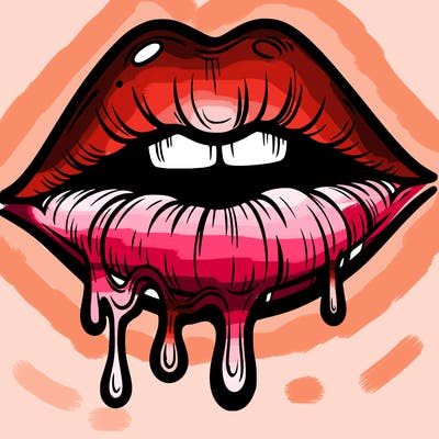 lips that look realistic and drip