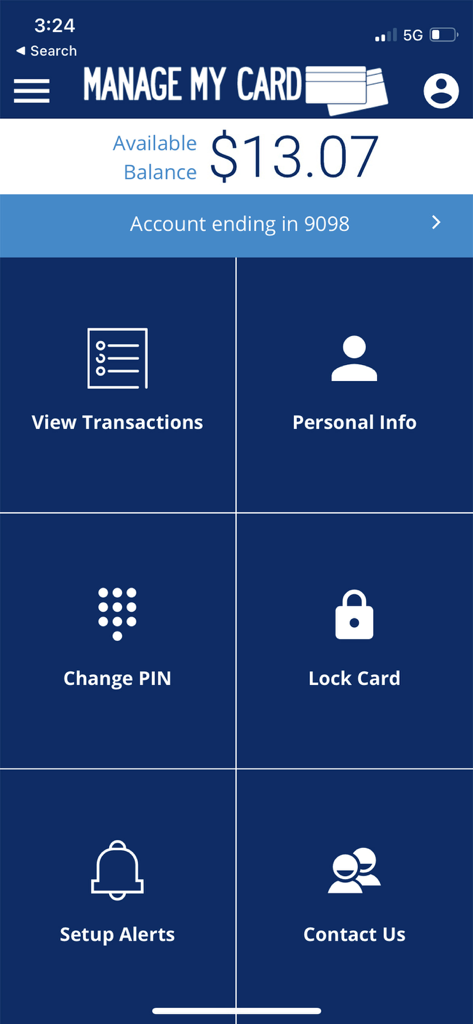 Manage My Card - Finance App | MWM