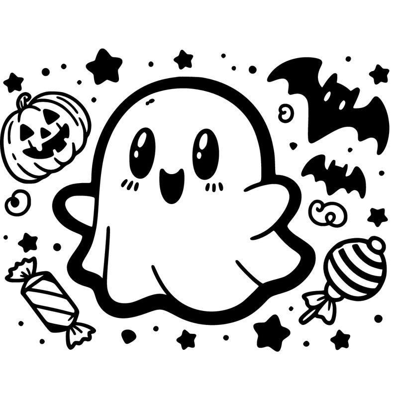 halloween cute little ghost