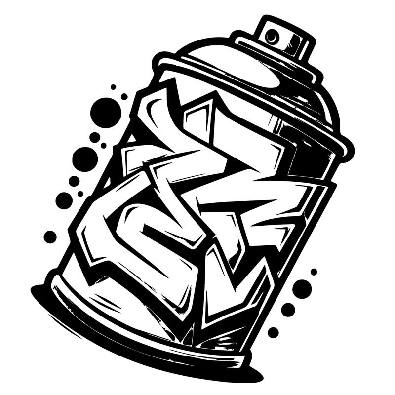 a spray can graffiti