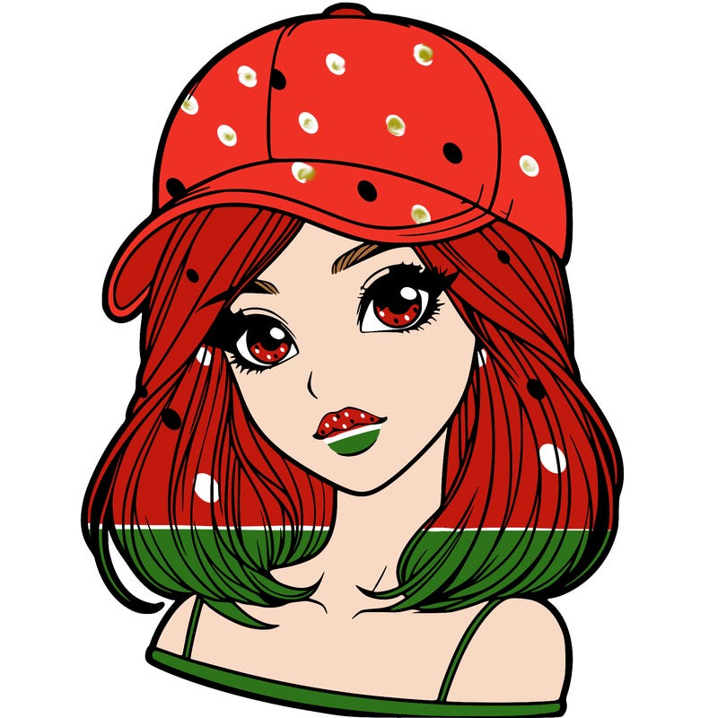 semi realism beautiful girl wearing cap