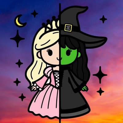 split princess and witch