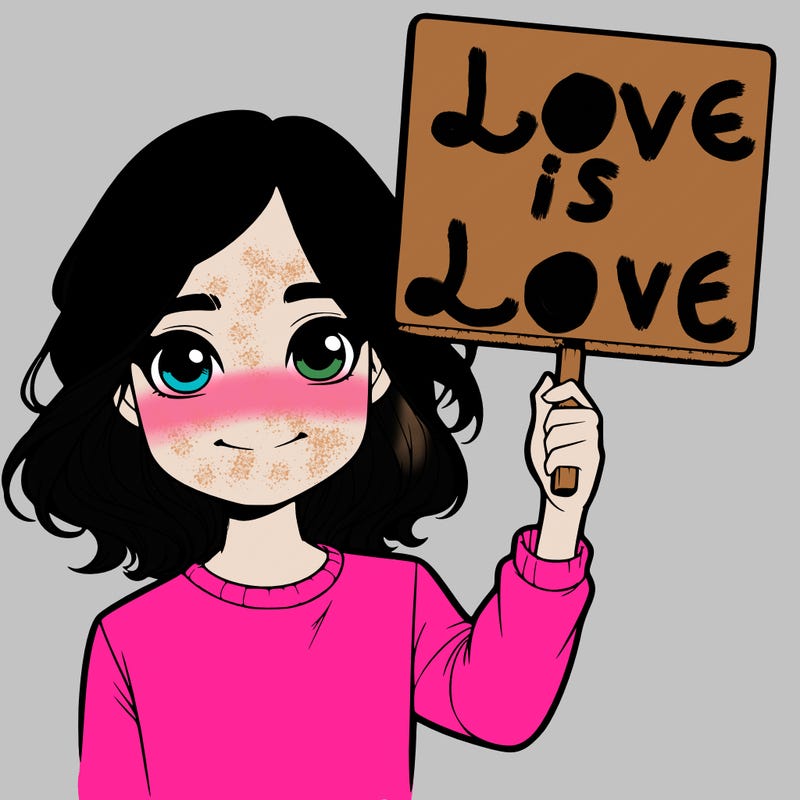 realistic girl holding up a sign