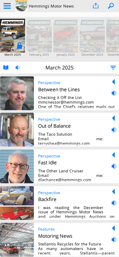 Hemmings Motor News - A list of editorial articles and magazine covers in the Hemmings Motor News app
