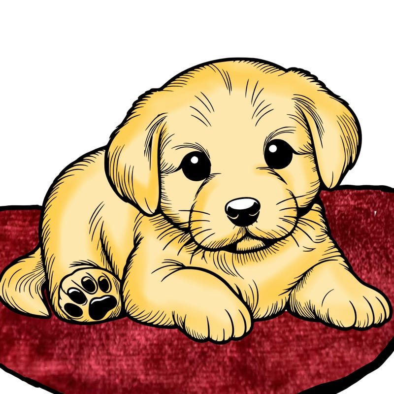 a cute realistic puppy