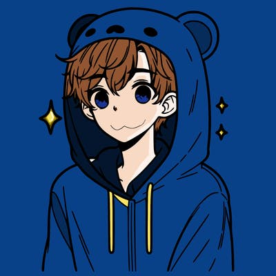 a 17 year old boy in a cute animal hoodie