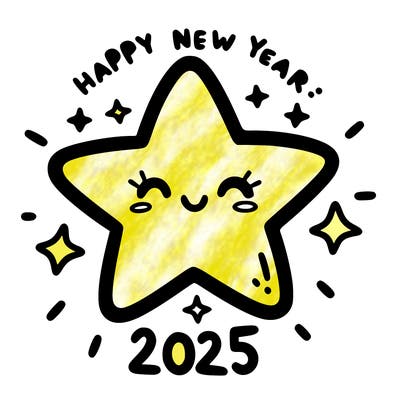 happy new year 2025 star wish