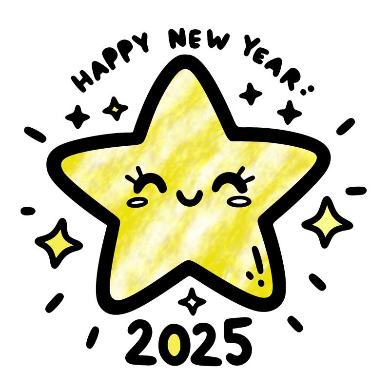 happy new year 2025 star wish