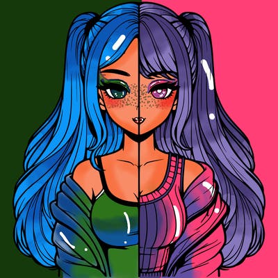 realistic girl split