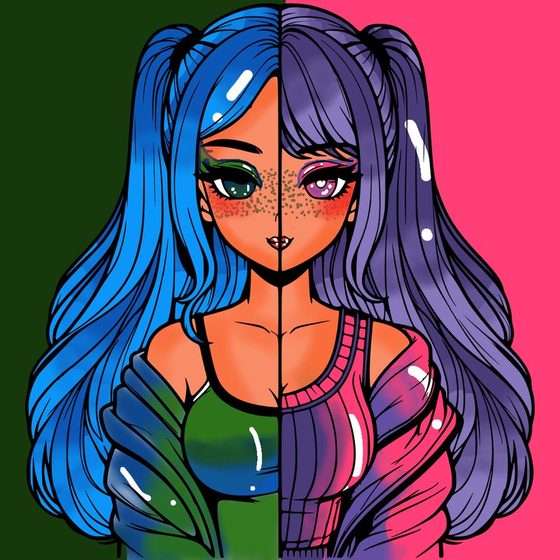 realistic girl split