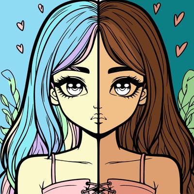 realistic girl split