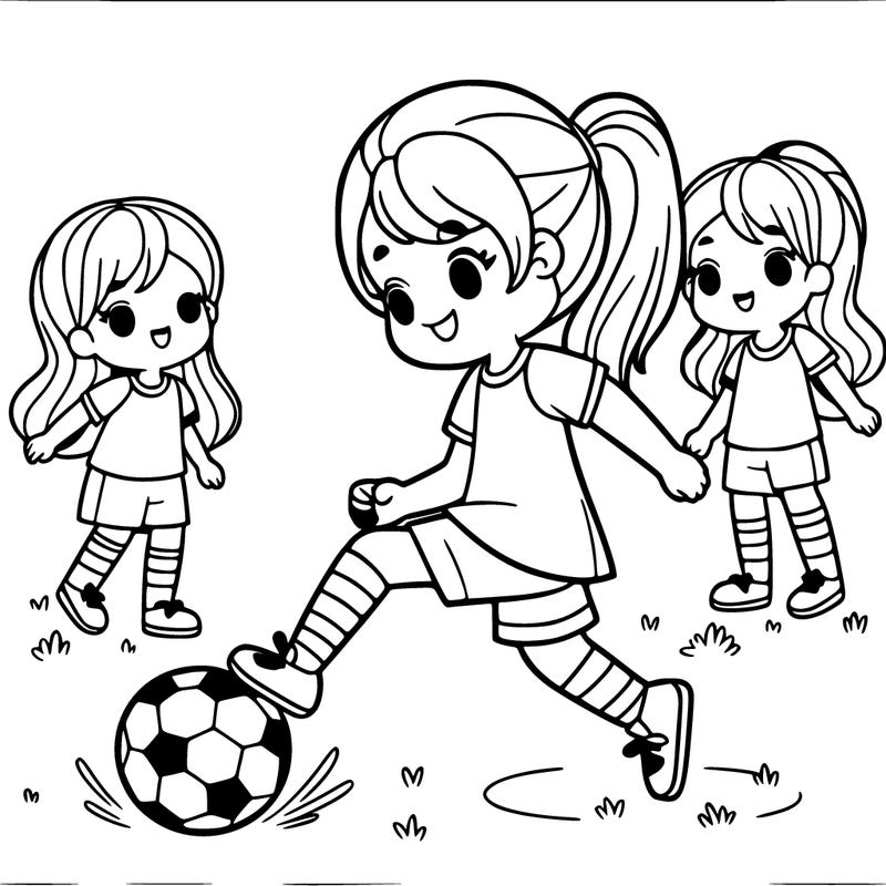 a girl playing soccer