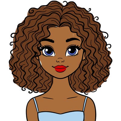 woman with curly hair