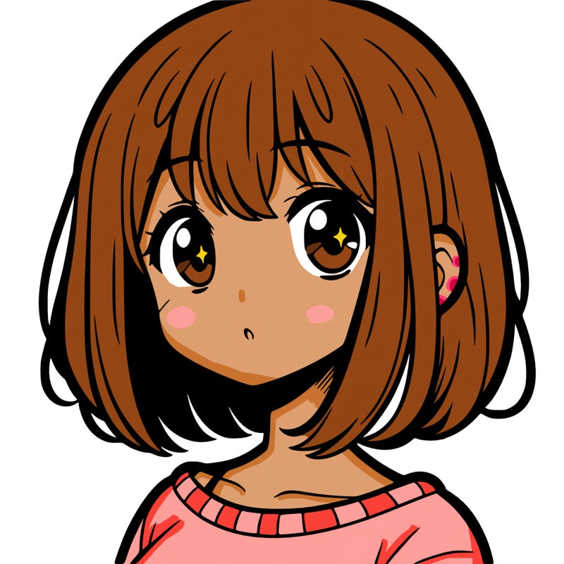 manga girl with bangs