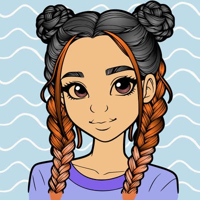 realistic girl with braids