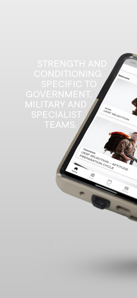 Stoic Conditioning - Stoic Conditioning app screen showing military and specialist strength training programs