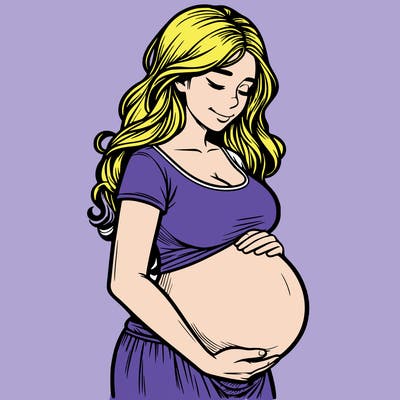 woman heavily pregnant realistic