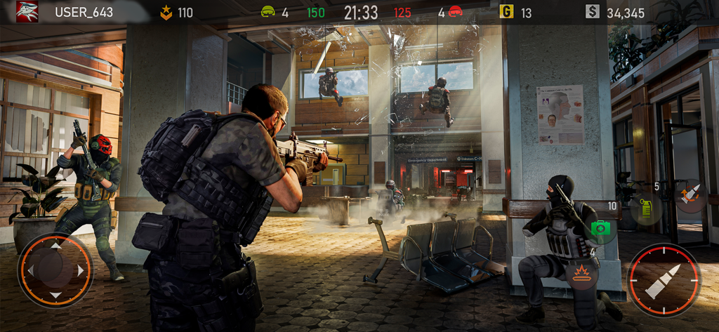 Code Of War 2: Gun shooter FPS - Jugabilidad táctica de combate en interiores en el shooter móvil Code Of War 2