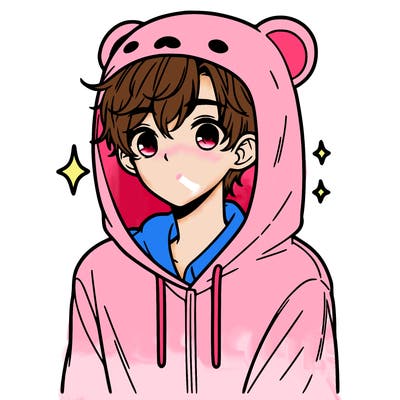 a 17 year old boy in a cute animal hoodie