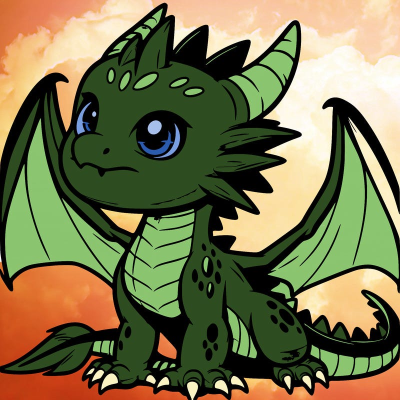 fierce baby night dragon