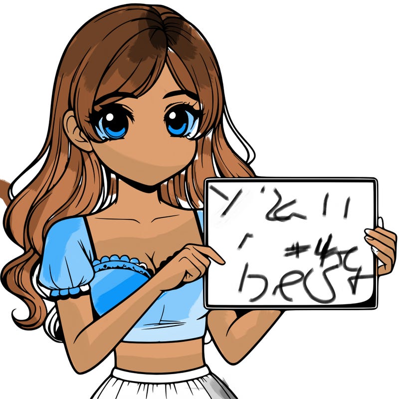 realistic pretty girl holding blank sign
