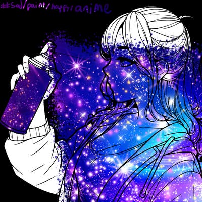 a realistic girl spray, painting