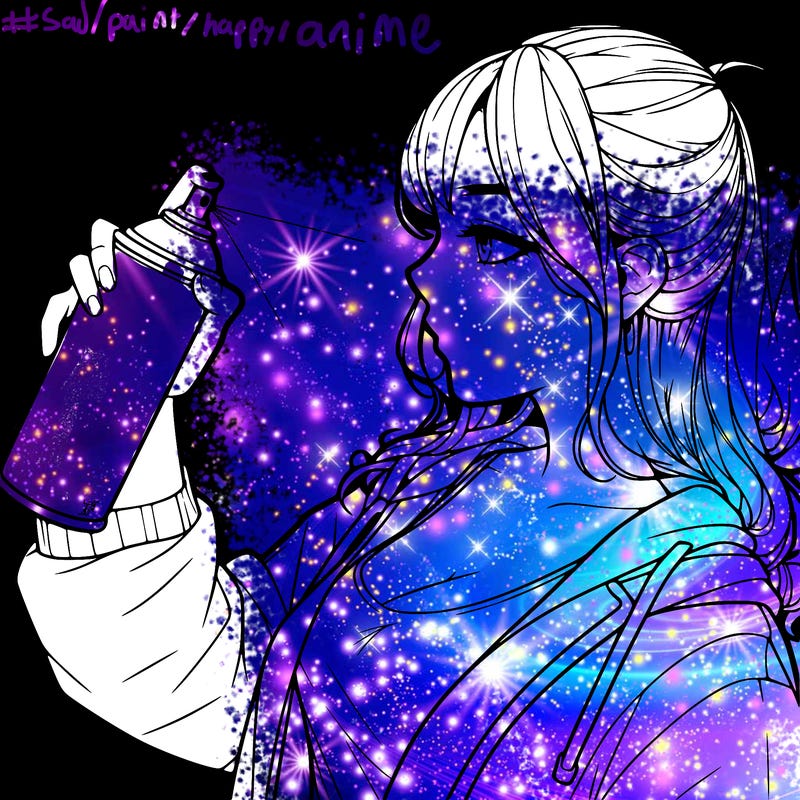 a realistic girl spray, painting