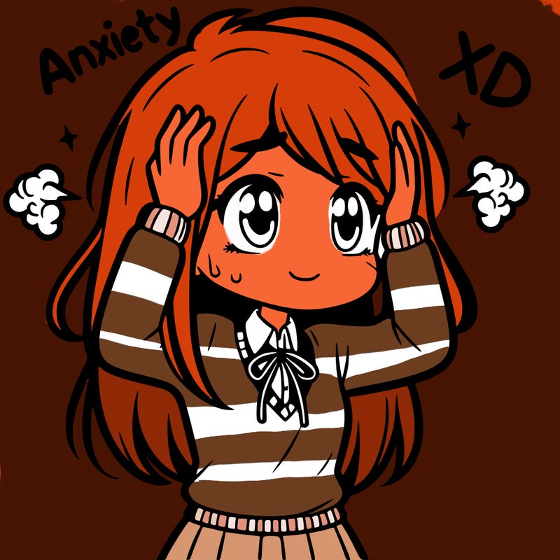 a girl with anxiety xd