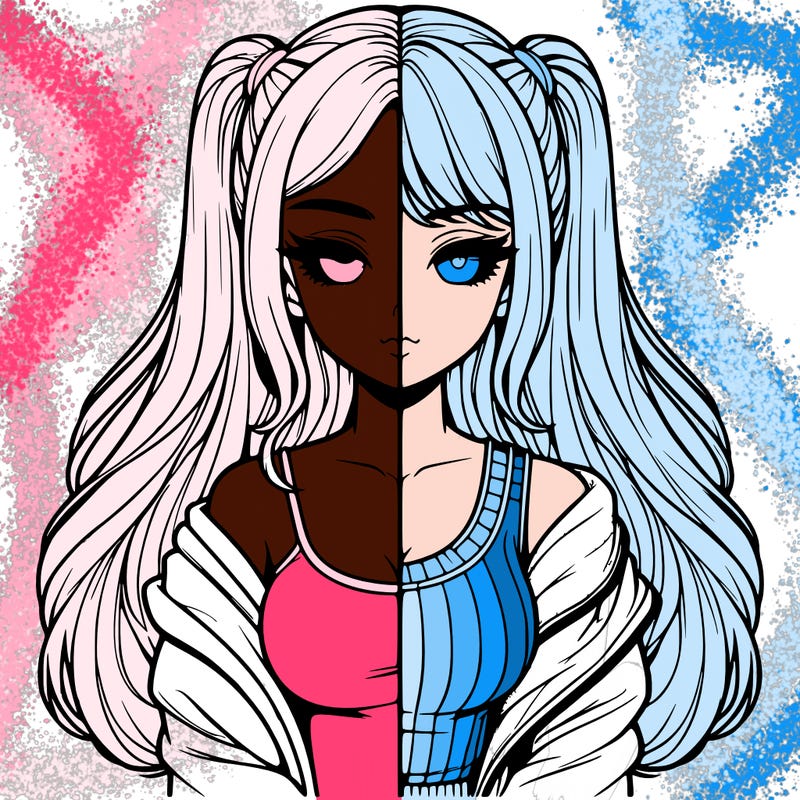 realistic girl split