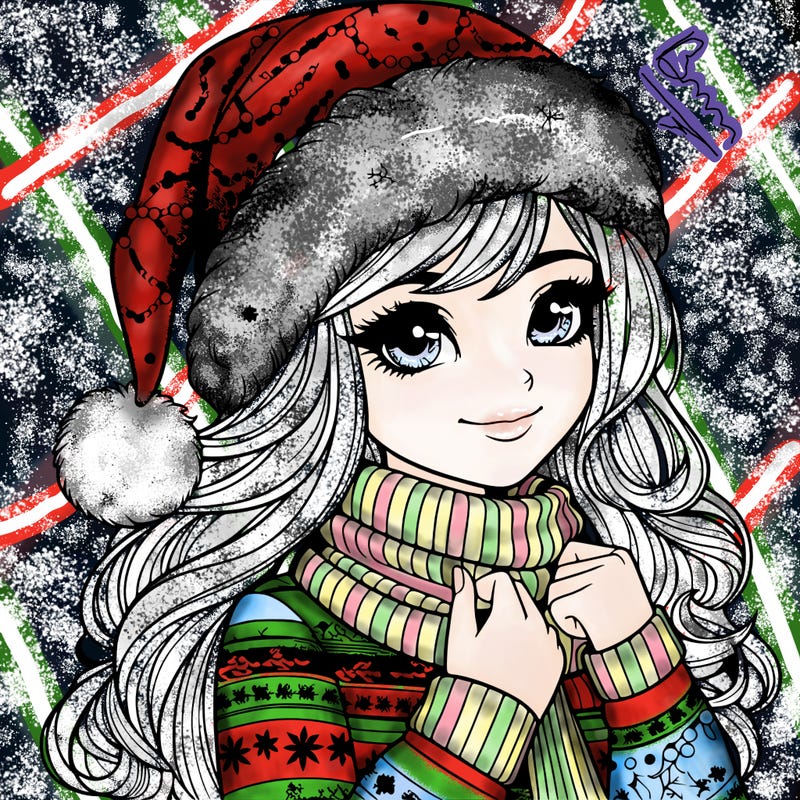 realistic christmas girl