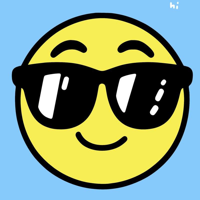 emoji with sunglasses