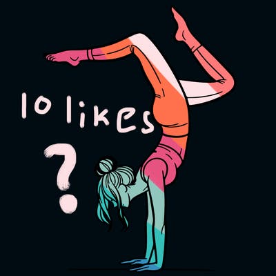 a woman doing a handstand