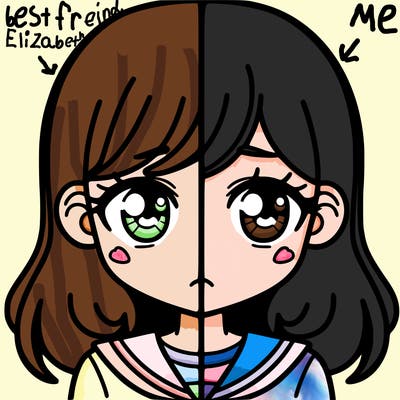 a split of a girl