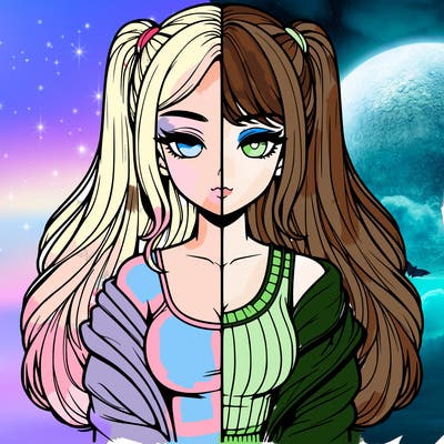 realistic girl split