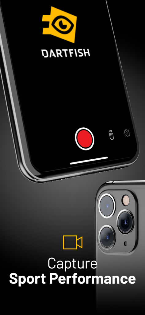 myDartfish Express: Coach App - Pantalla de smartphone que muestra la interfaz de la aplicación myDartfish Express para capturar el rendimiento deportivo