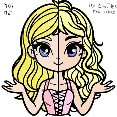 split draw girl