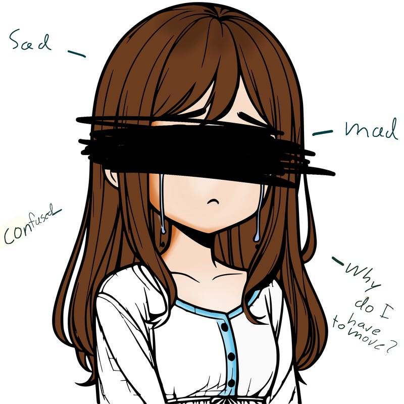 realistic girl crying