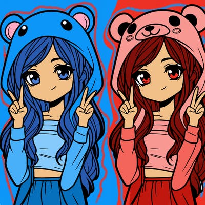 teen girl in animal costume