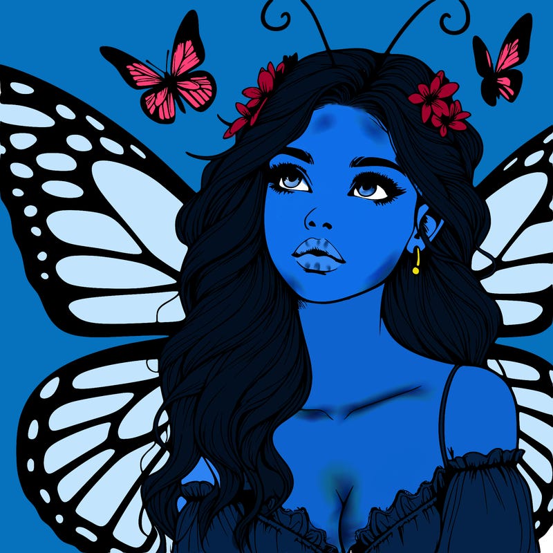 butterfly fairy realistic girl