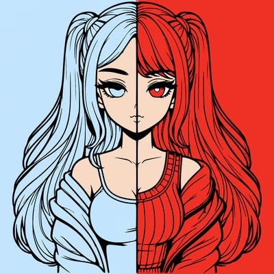 realistic girl split