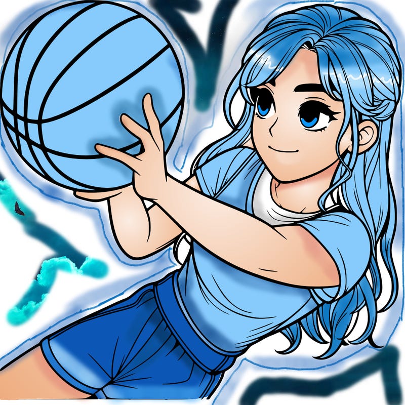 realistic girl playing basketball