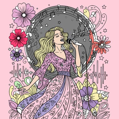 aesthetic girl singing