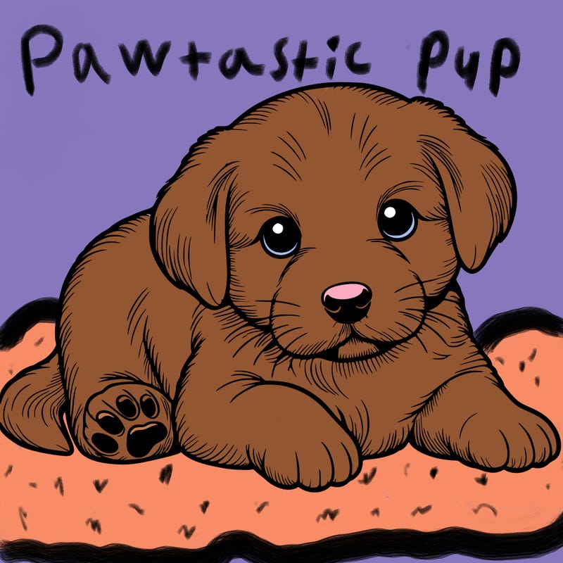 a cute realistic puppy