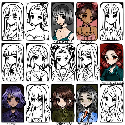 girls that look diffrent anime