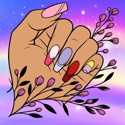 nails with french tip