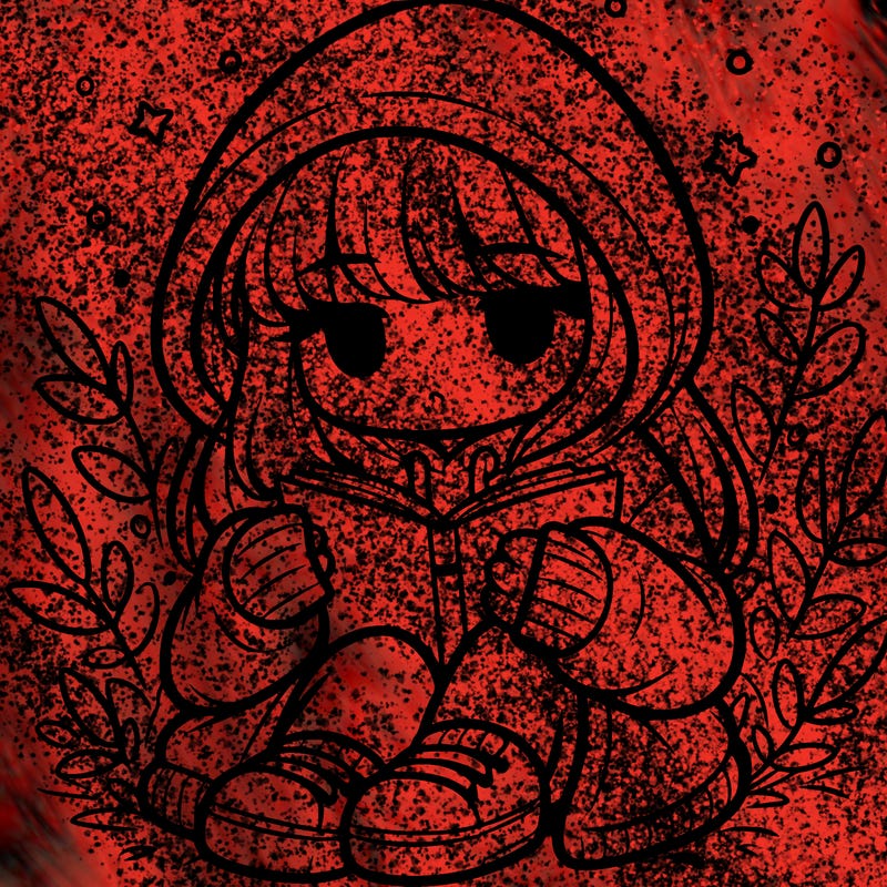 girl in oversized hoodie reading a book